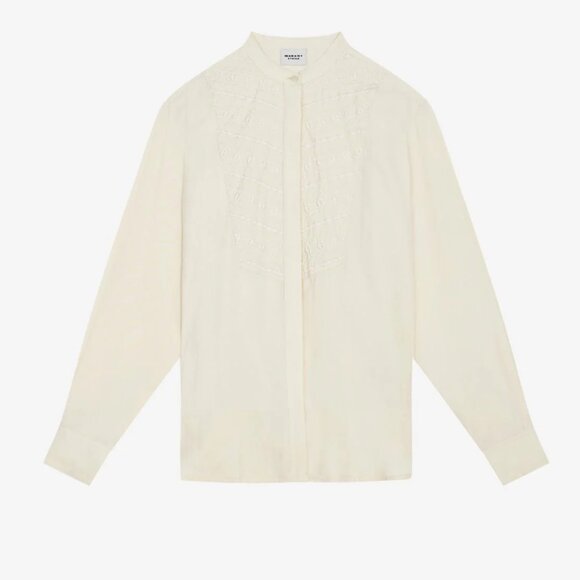 Isabel Marant Britten Embroidered Blouse - Ecru / Size 34 - Picture 4 of 9